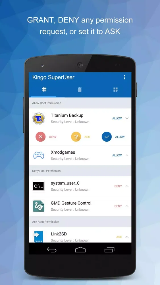 SuperUser スクリーンショット