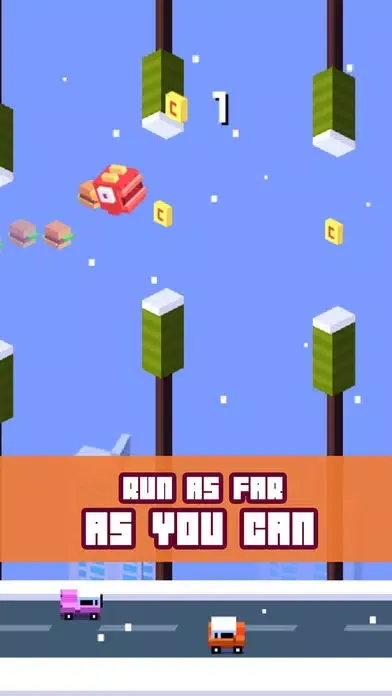 Crossy Tiny Bird Tappy - Sky Surfers Jumping Ekran Görüntüleri