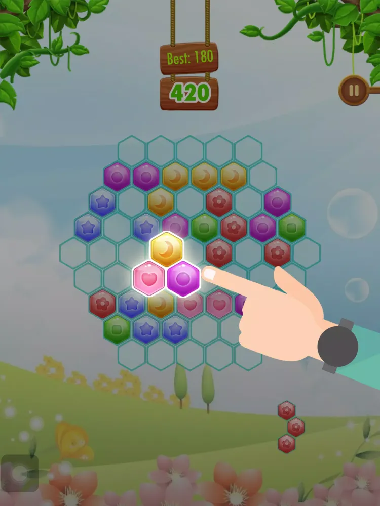 Screenshot di Hexic Mania-Hexagon Fit:10/10