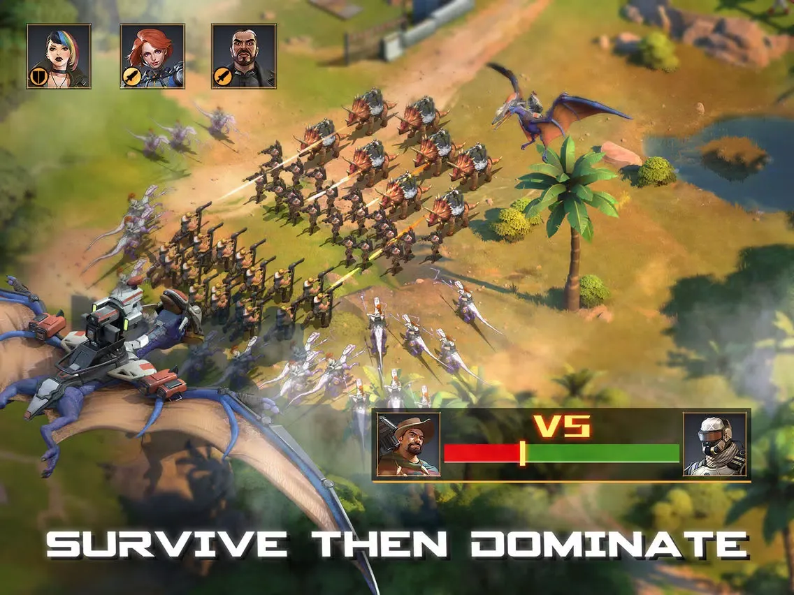 Tangkapan layar Dino War: Rise of Beasts iPad 