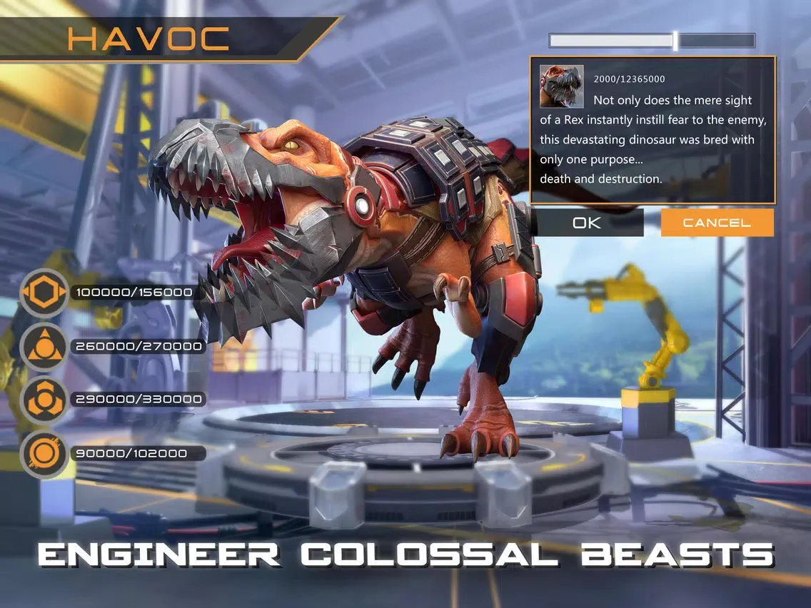 Tangkapan layar Dino War: Rise of Beasts iPad 