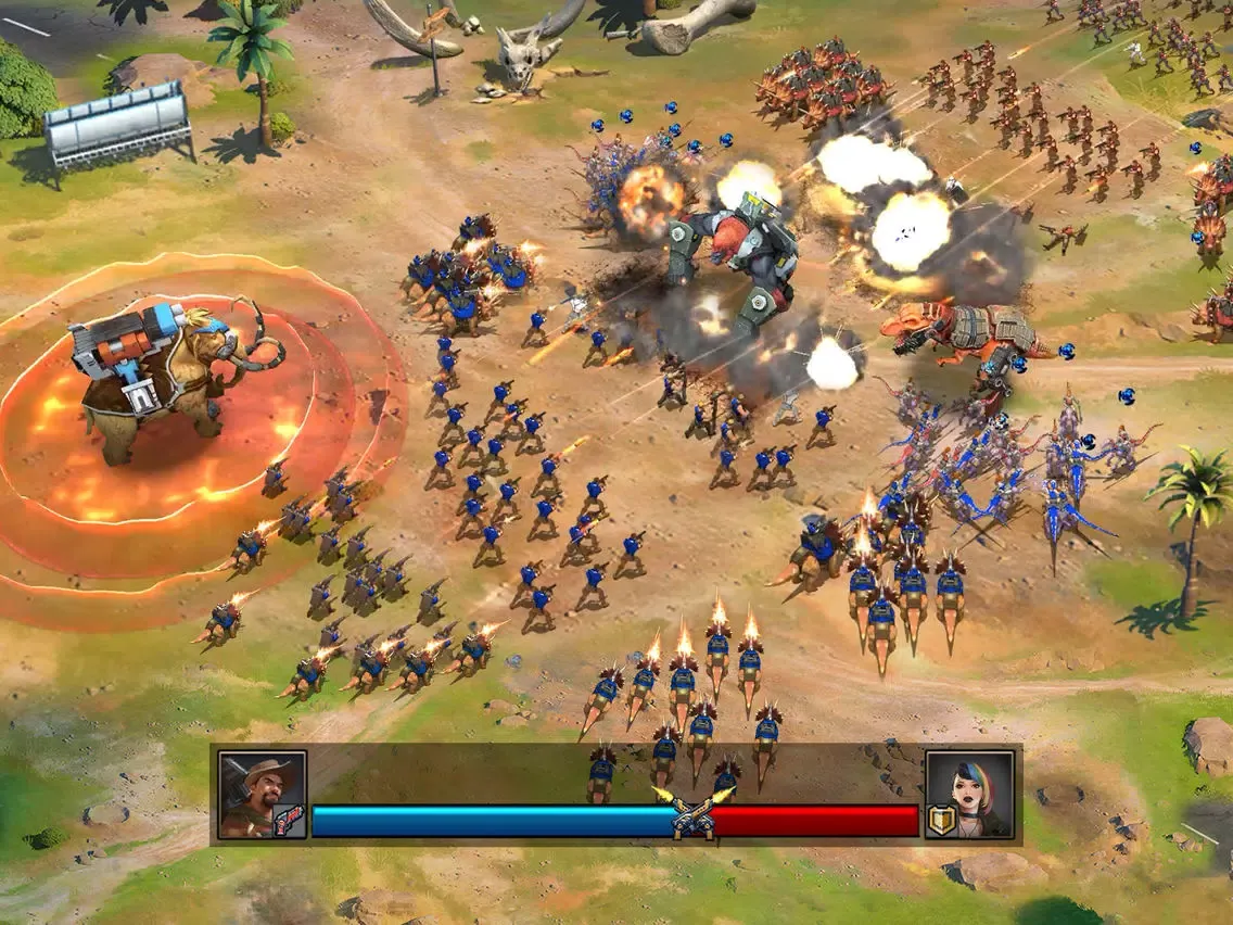 Tangkapan layar Dino War: Rise of Beasts iPad 