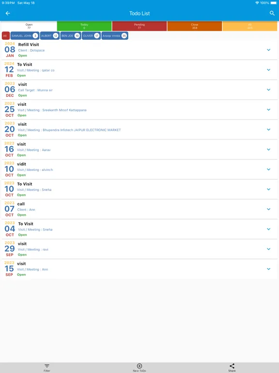 ภาพหน้าจอของ TODO Smart iPad 