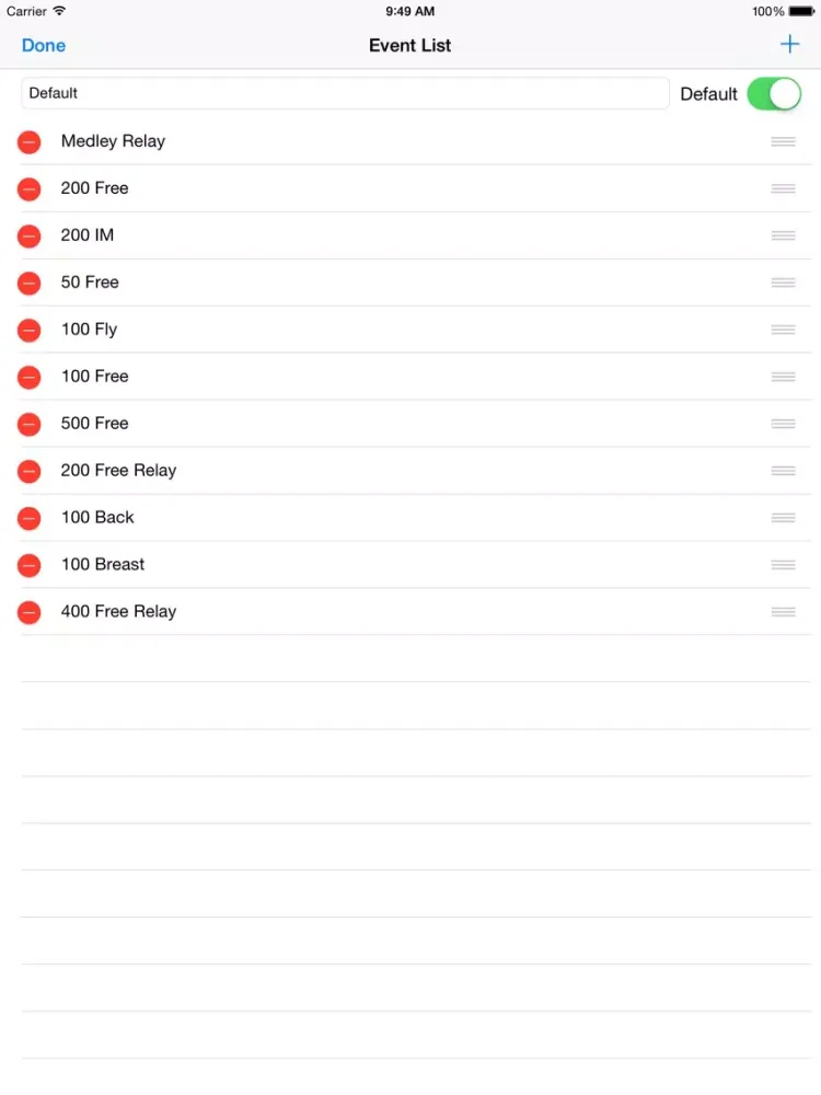 ภาพหน้าจอของ Swim Meet Scoring Advanced iPad 