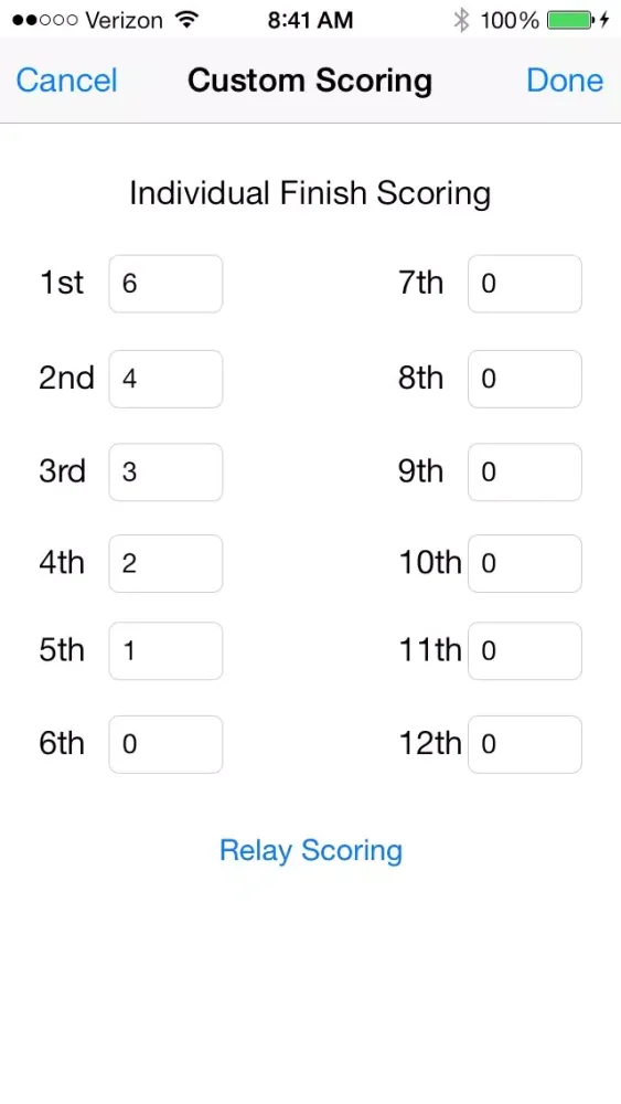 Swim Meet Scoring Plus سکرین شاٹس