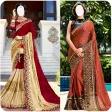 Women designer saree Montage