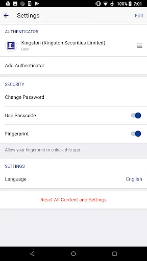 Tangkapan layar KSL Security Token