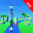 Stacking Human Run - Tower 3D