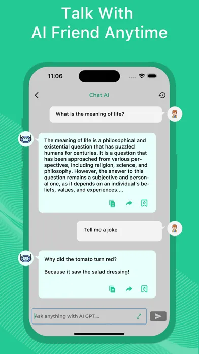 Capturas de tela do AI Friend: Chat Bot & Writing