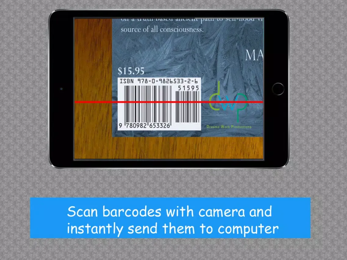 Tangkapan layar Kinoni Barcode Scanner iPad 