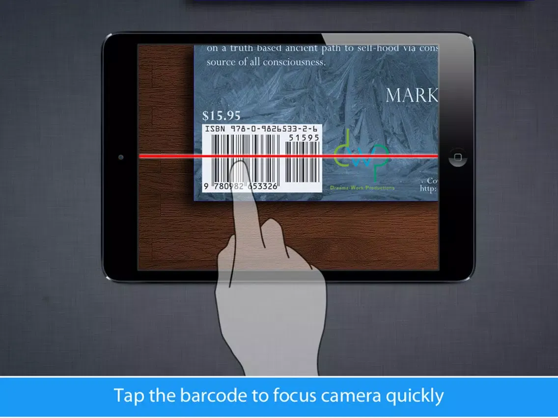 Tangkapan layar Kinoni Barcode Scanner iPad 