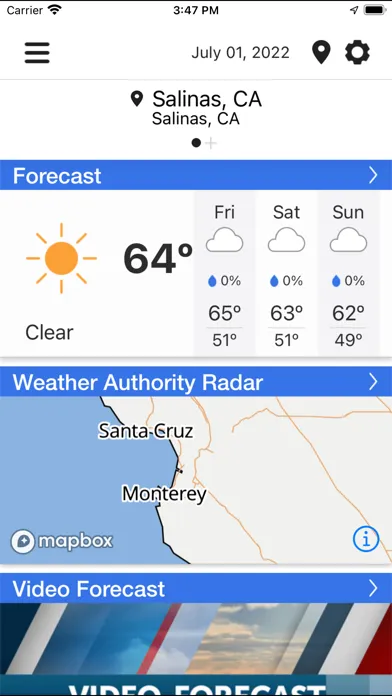 KION Weather Authority سکرین شاٹس
