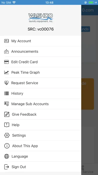 Screenshot di Washco Pay