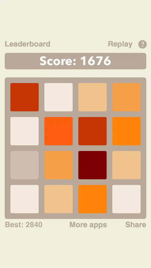 ColorMania - A new twist on 2048 (guess the color and merge them to get the darkest tile) Ekran Görüntüleri