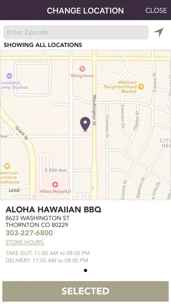 Tangkapan skrin Aloha BBQ Thornton