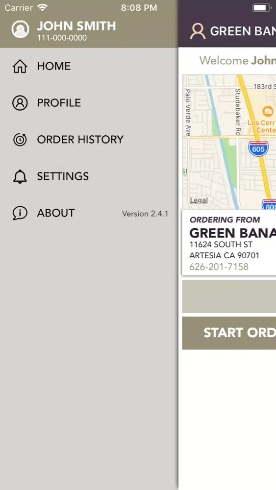 Tangkapan skrin Green Banana Leaf South St