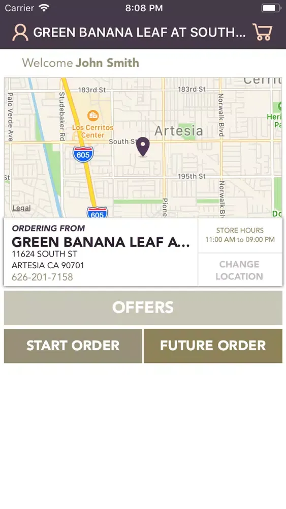 Tangkapan skrin Green Banana Leaf South St