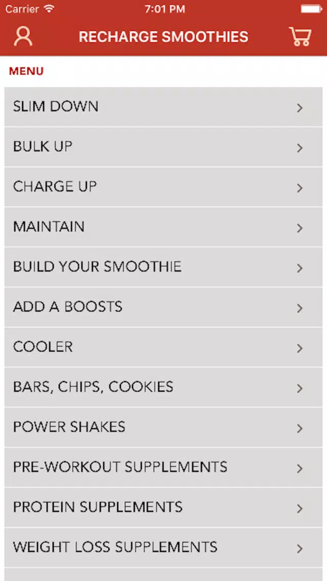 Capturas de tela do Recharge Smoothies