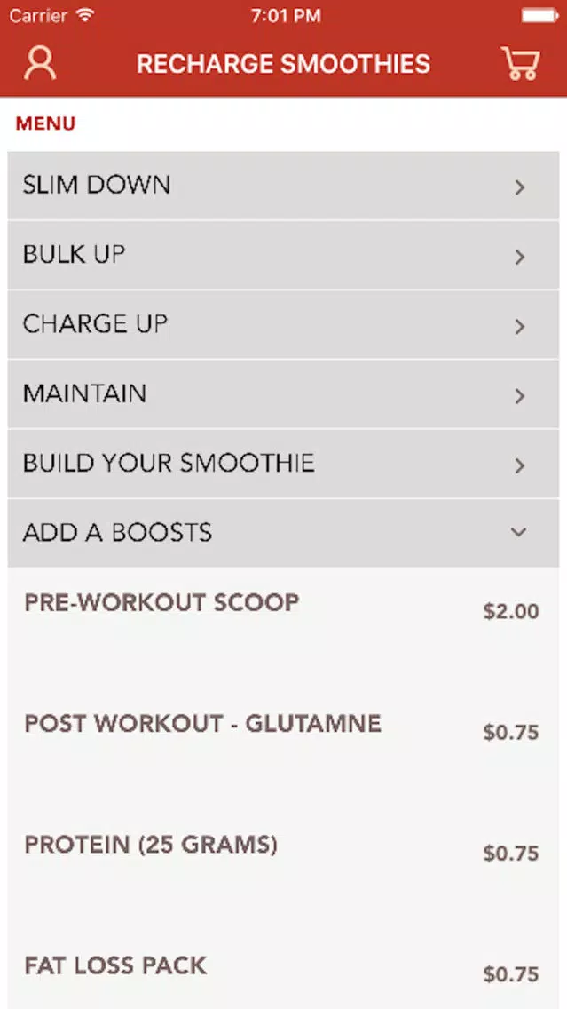 Capturas de tela do Recharge Smoothies