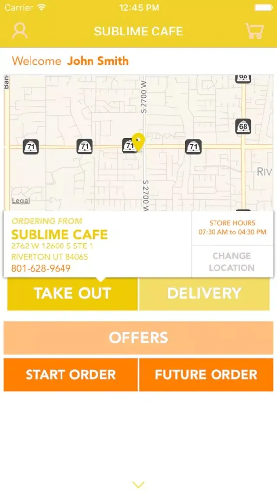 Tangkapan layar Sublime Cafe (Riverton)