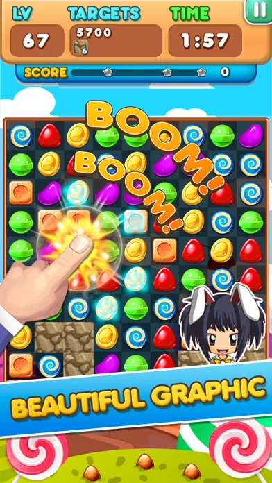 Candy Frenzy Match 3 سکرین شاٹس