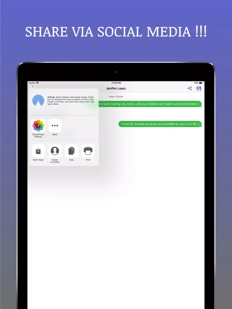 Fake Text Me iPad  Screenshots