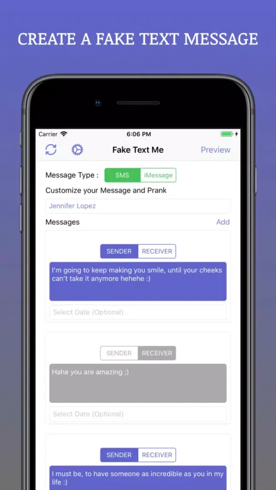 Fake Text Me Screenshots