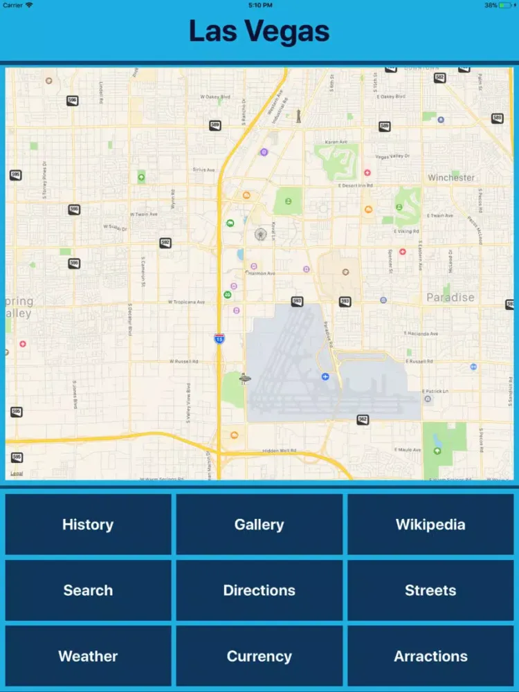 Скриншоты Las Vegas USA Tourist Places iPad 