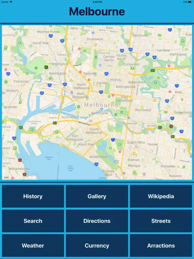 Melbourne Tourist Places iPad  Screenshots