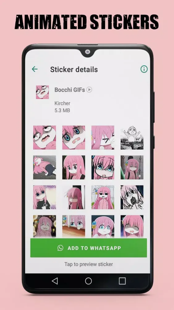 ภาพหน้าจอของ Bocchi the rock stickers