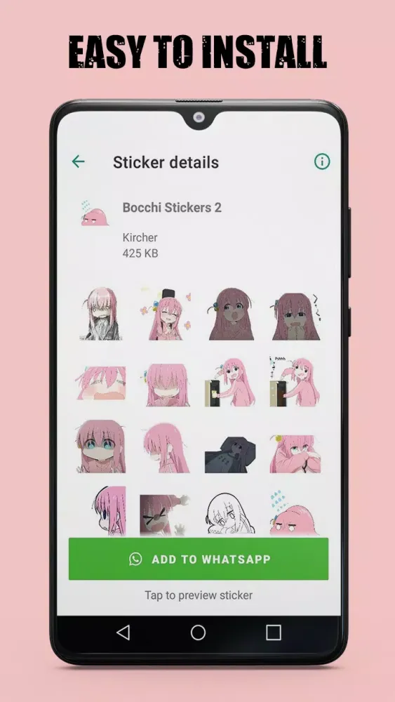 ภาพหน้าจอของ Bocchi the rock stickers