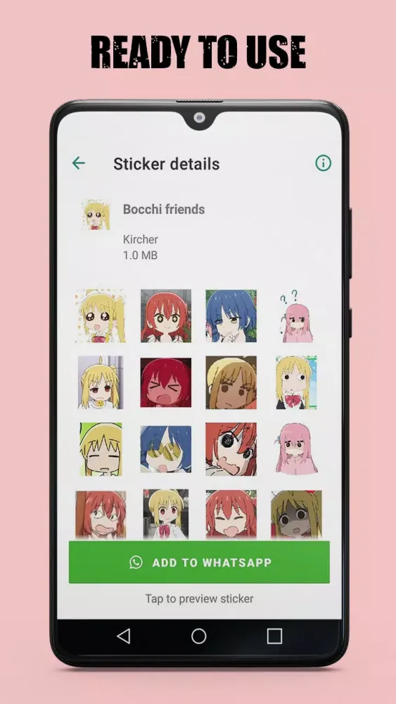 ภาพหน้าจอของ Bocchi the rock stickers
