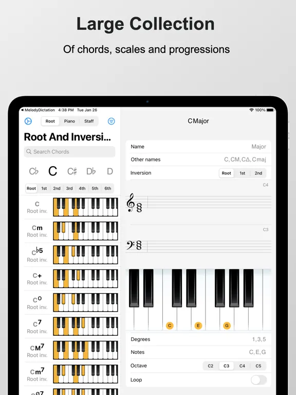 Capturas de pantalla de Piano Chords and Scales Pro iPad 