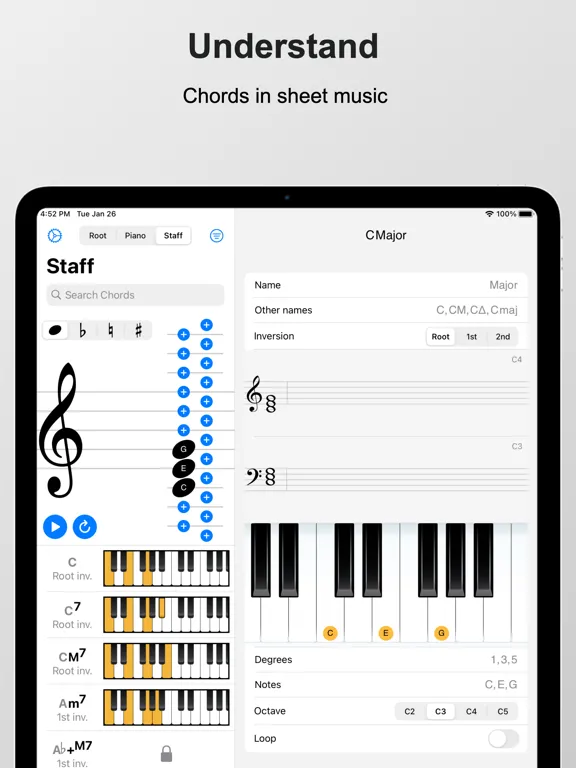 Capturas de pantalla de Piano Chords and Scales Pro iPad 