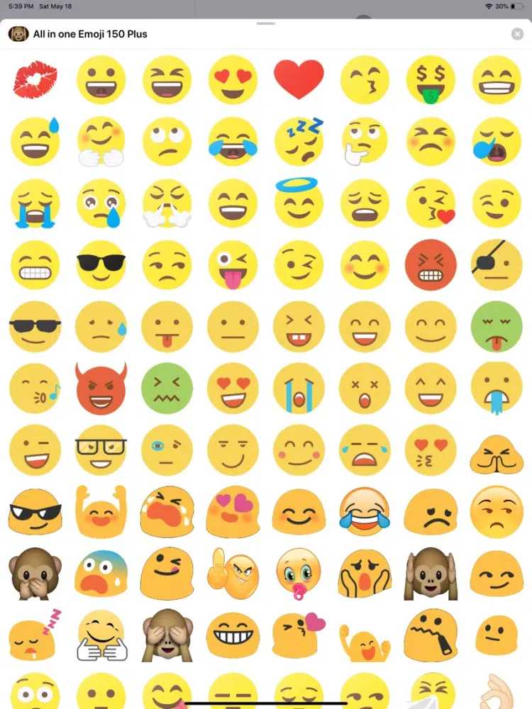 Zrzuty ekranu All in one 150+ Emoji Stickers iPad 
