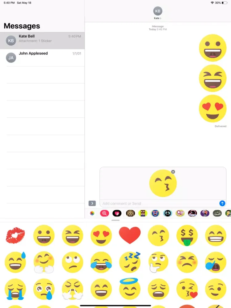 Zrzuty ekranu All in one 150+ Emoji Stickers iPad 