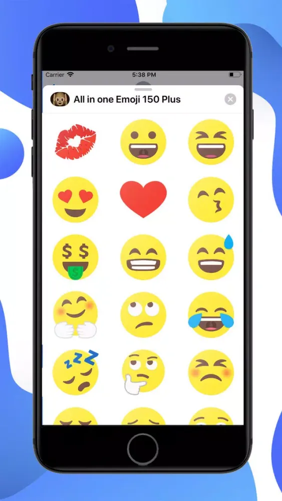 Zrzuty ekranu All in one 150+ Emoji Stickers