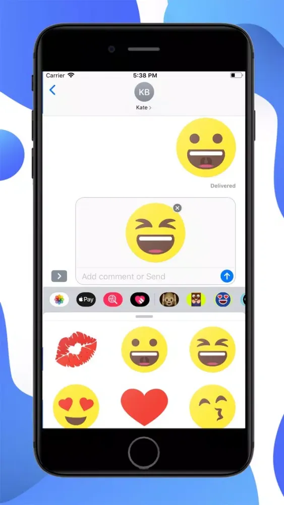 Zrzuty ekranu All in one 150+ Emoji Stickers