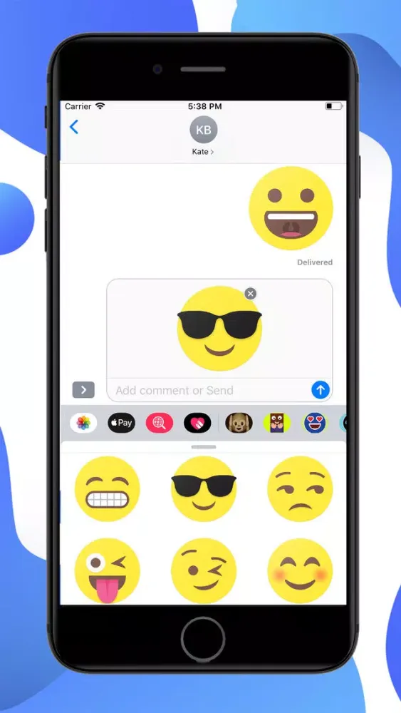 Zrzuty ekranu All in one 150+ Emoji Stickers