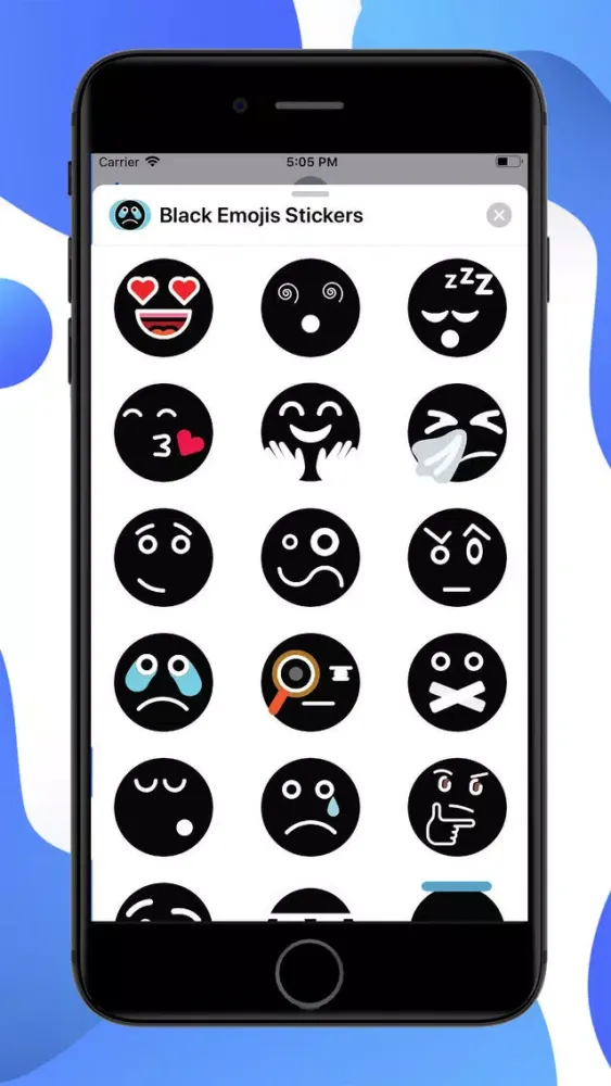 تصاویر Black Funny Emoji Stickers