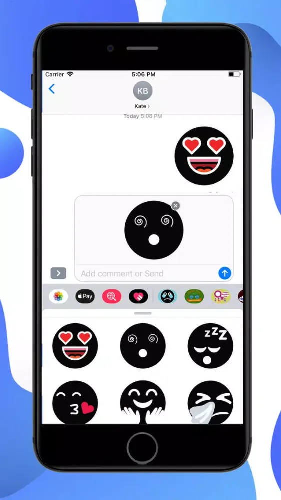 تصاویر Black Funny Emoji Stickers