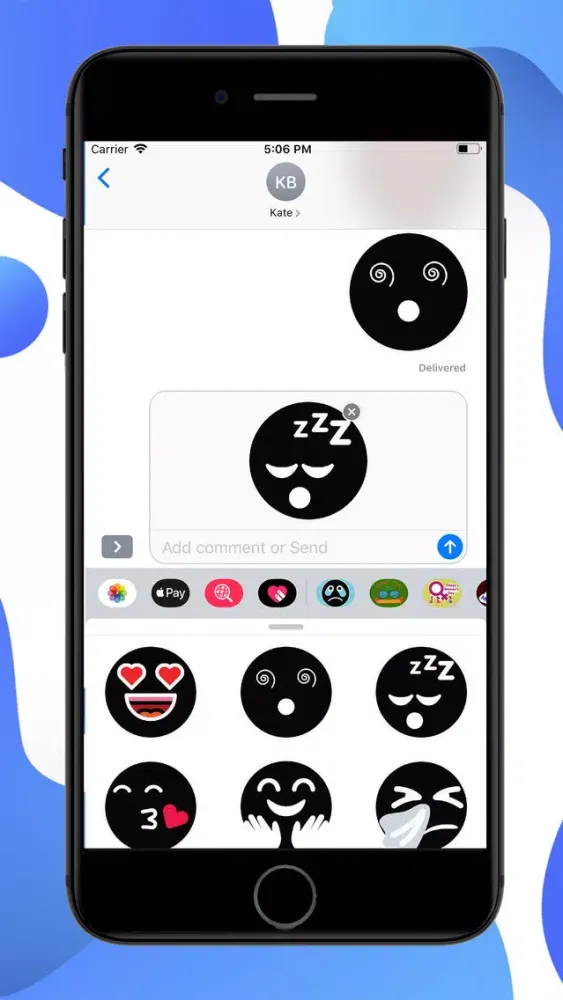 تصاویر Black Funny Emoji Stickers