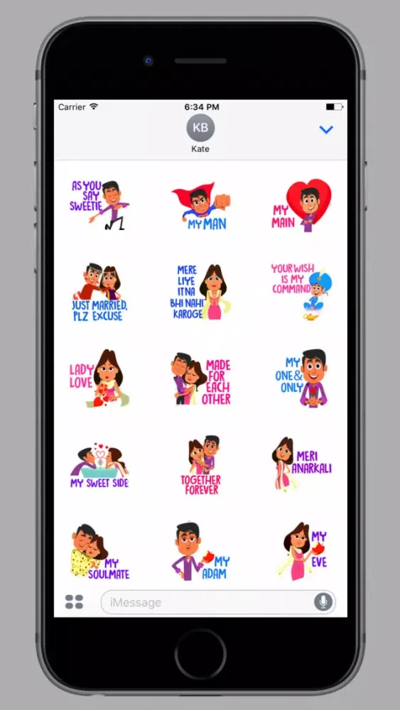 Ảnh chụp màn hình của Cute Couple Stickers