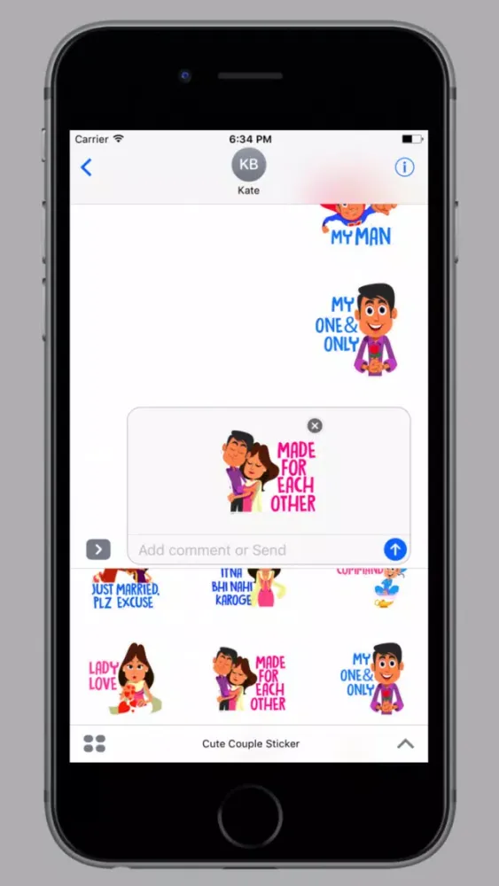 Ảnh chụp màn hình của Cute Couple Stickers