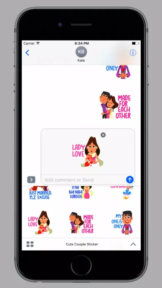 Ảnh chụp màn hình của Cute Couple Stickers