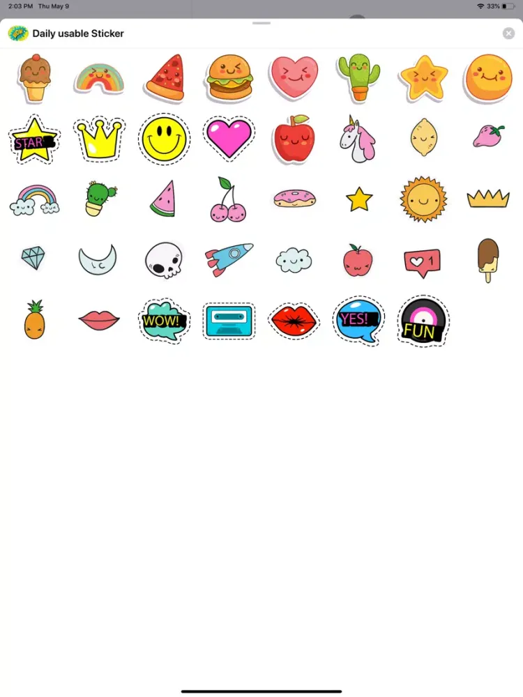 Daily Usable Stickers iPad  سکرین شاٹس