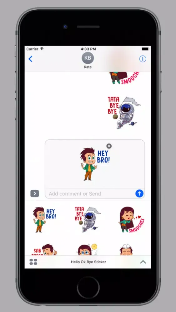 Hello Ok Bye Sticker سکرین شاٹس