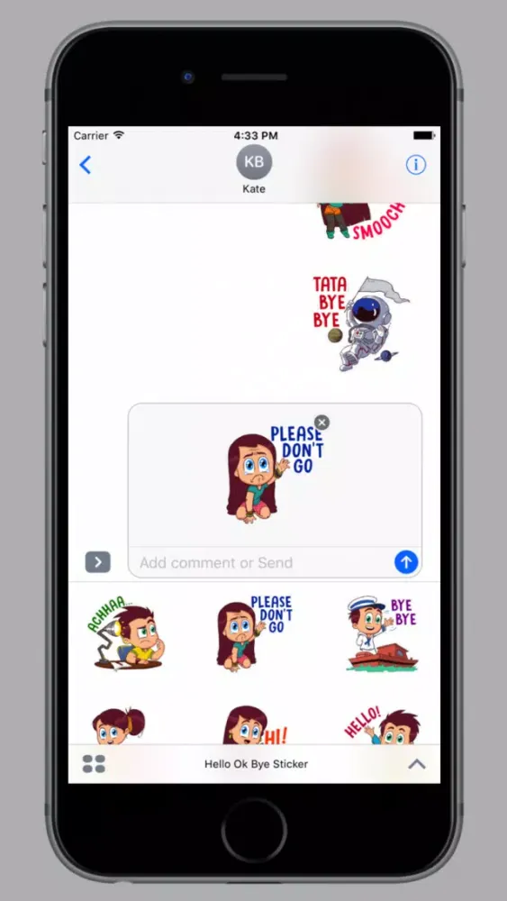 Hello Ok Bye Sticker سکرین شاٹس