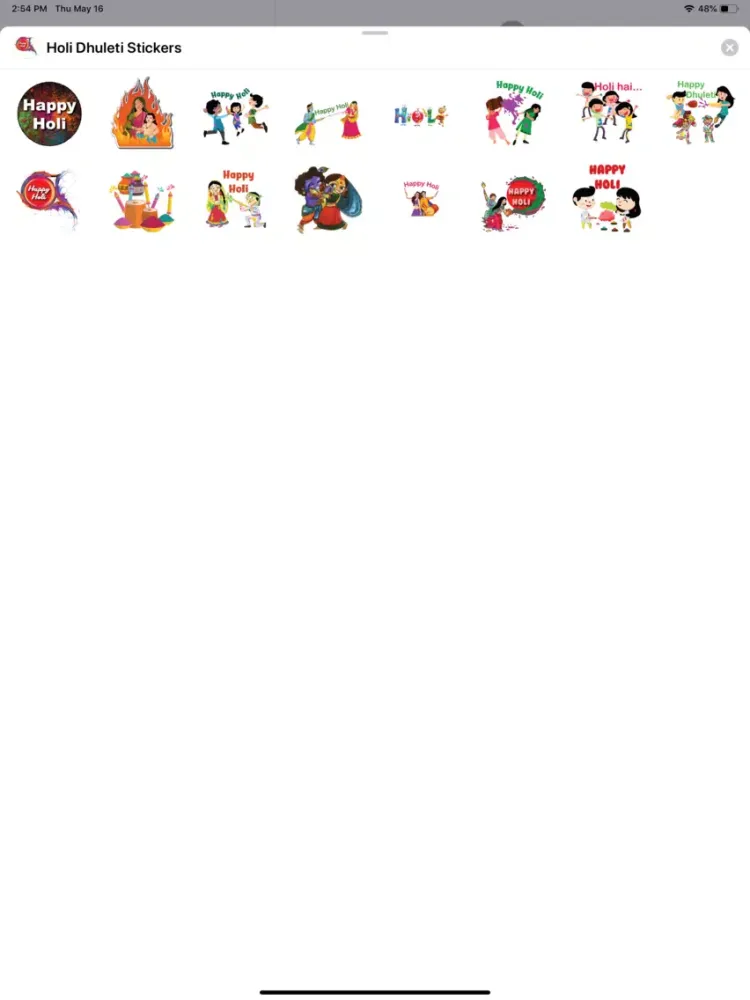 Capturas de pantalla de Holi Dhuleti Stickers iPad 