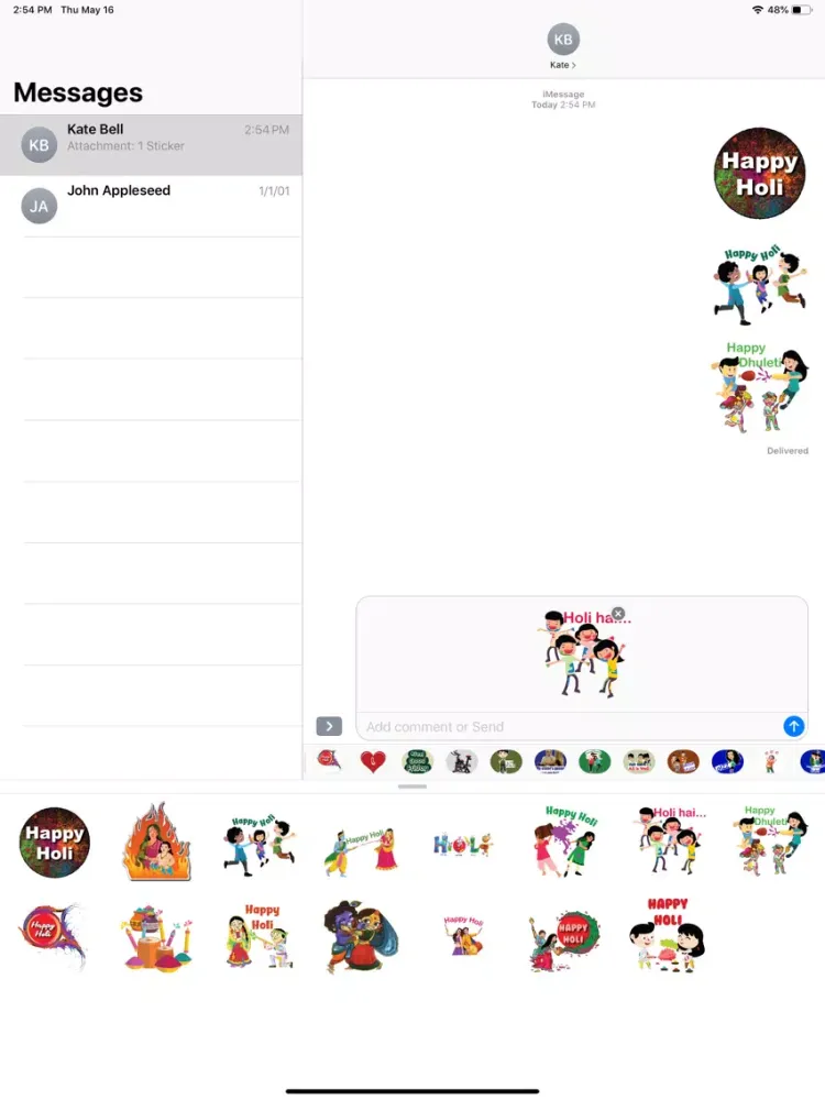 Capturas de pantalla de Holi Dhuleti Stickers iPad 